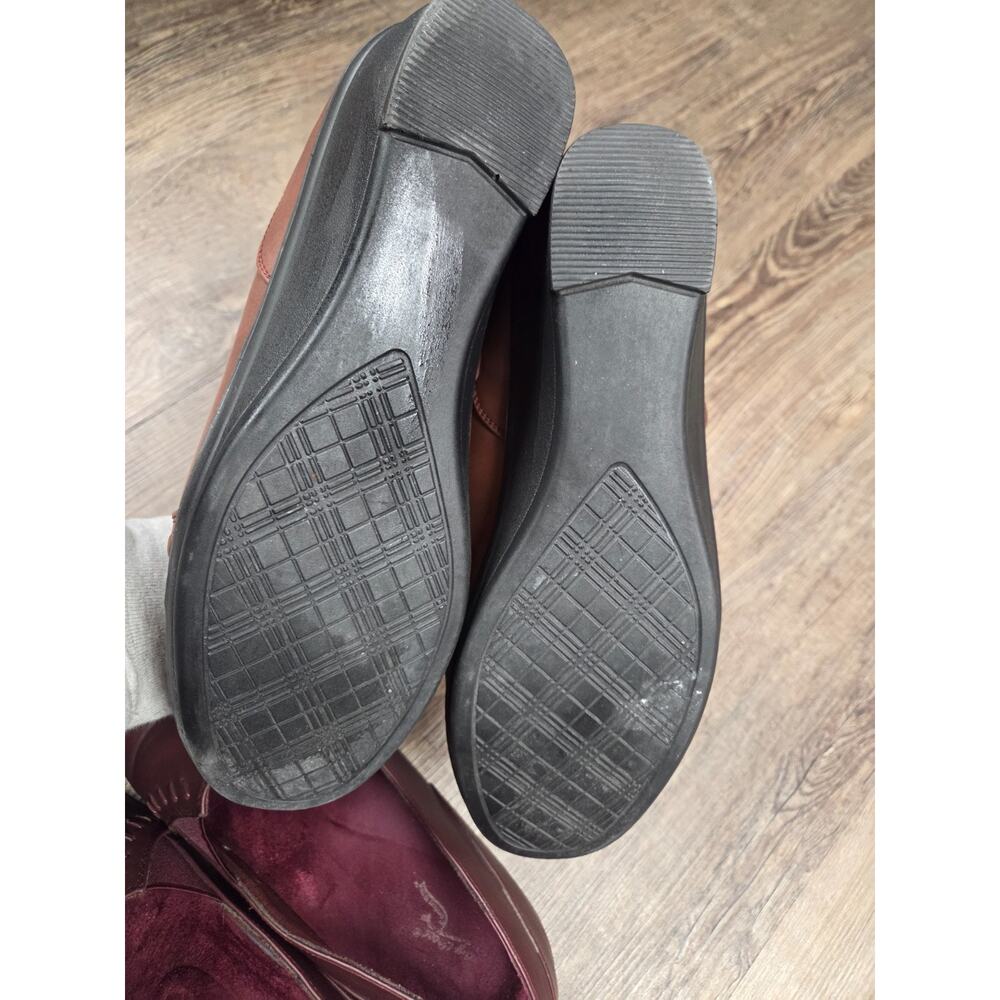 Easy Street Comfort Wear Wedge Heels Dark Red Brown Dress Shoes Size 10 - 2 Pair - Picture 10 of 10